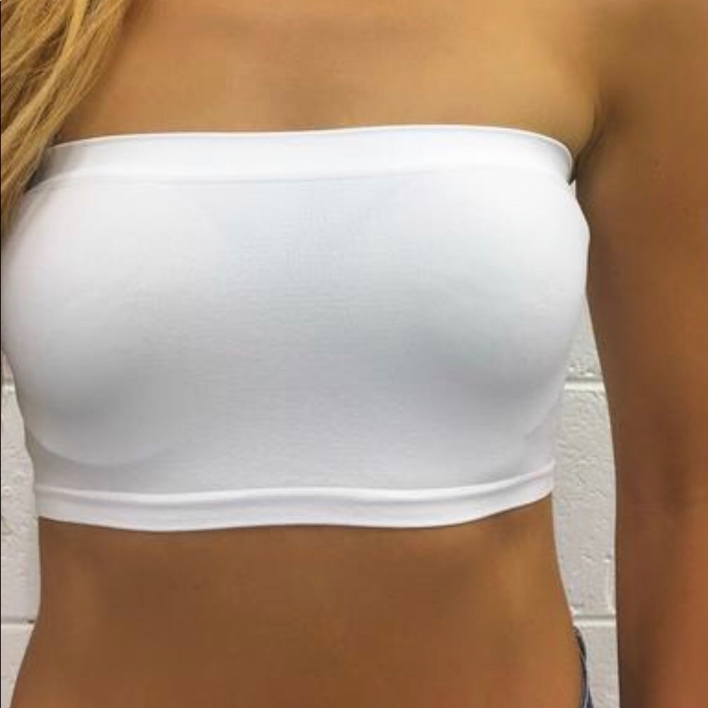 White bandeau top